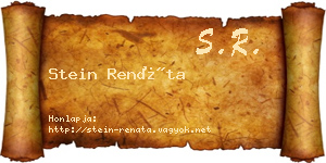 Stein Renáta névjegykártya