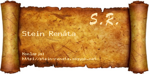 Stein Renáta névjegykártya